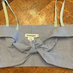 Eliza Faulkner seersucker top M